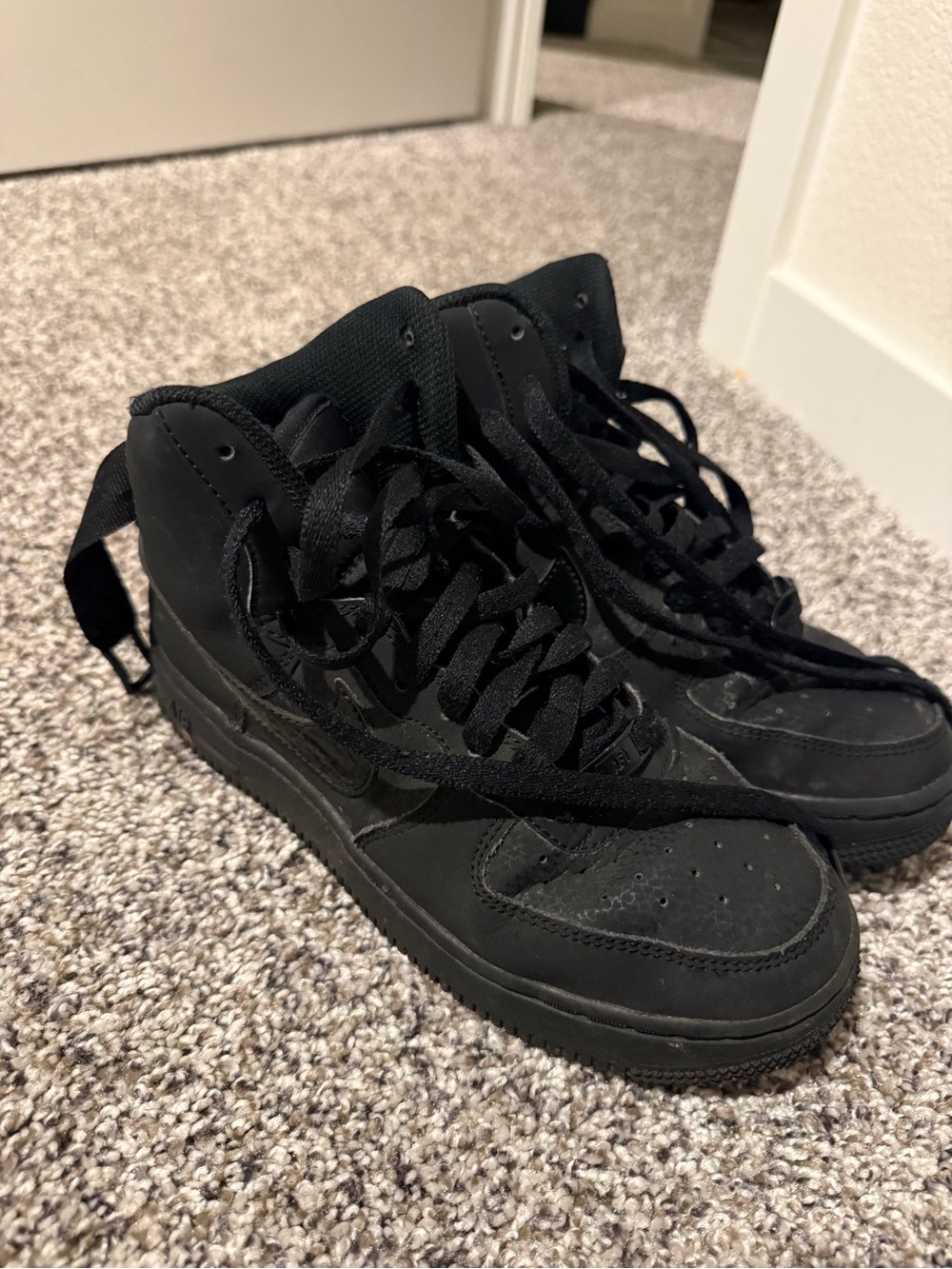 Boys Air Jordan Black High-Top Sneakers